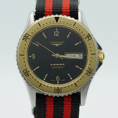 Longines Admiral Automatic Men's Watch 39MM Steel Vintage Pretty 7404 L206 • £858