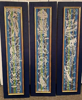 Mid-Century Modern Triptych Original Serigraphs By Stan Uydess Asian Musicians • $780