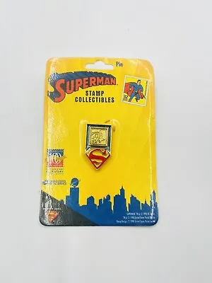 Superman Stamp Collectibles Pin    Original Package    1998 • $14.99