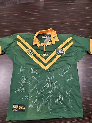 $900 • Buy Australian Rugby League Tri Nations Signed Jersey 2005 - XL With Tags