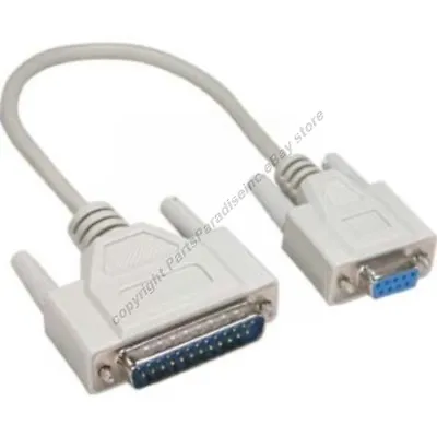 1ft Short DB9pin Female~DB25 Male Straight Through RS232 Serial/Modem Cable/Cord • $2.25