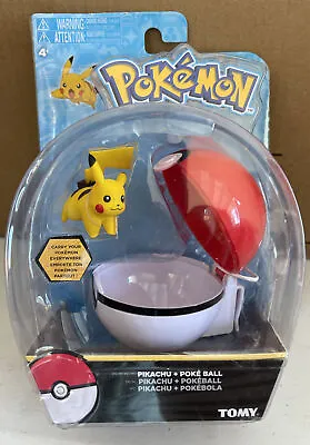 $14.75 • Buy Pokémon Pikachu And Great Ball Clip 'N' Carry Poké Ball Action Figure Tomy - NEW