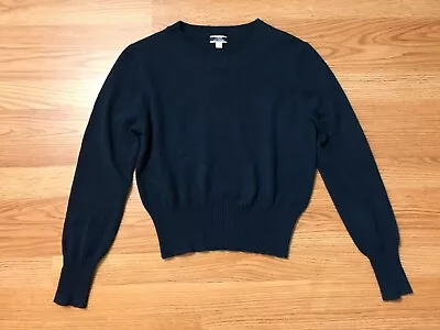 J Crew Cashmere Sweater Womens S Navy Long Sleeve Crew Neck 100% Cashmere • $29.95