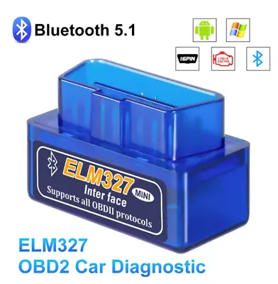 Eml327 V2.1 OBD 2 Bluetooth Car Diagnostic-Tools Android Scanner Code Support • £4.99