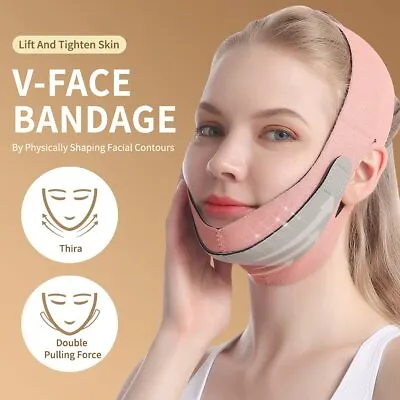 $4.99 • Buy V Line Face Slimming Double Chin Reducer Mask Lifting Belt Anti-Wrinkle Chin
