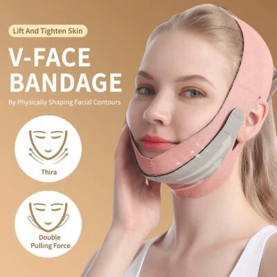 $4.99 • Buy V Line Face Slimming Double Chin Reducer Mask Lifting Belt Anti-Wrinkle Chin