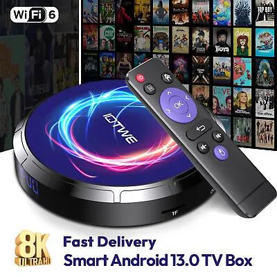 2024 Upgraded Android 13.0 Smart TV Box 5G WiFi6 8K HD Media Stream Player NEW • £42.99