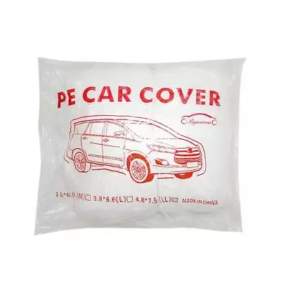 Clear Plastic Disposable Car Cover Temporary Universal Rain Dust Garage • $12.90