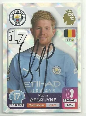 Kevin De Bruyne - MANCHESTER CITY - Signed 2024 Panini PL Sticker [Unused] • £3.99