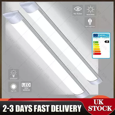 5FT LED Strip Lights Batten Tube Light Office Shop Garage Ceiling Lamp Daylight • £8.58