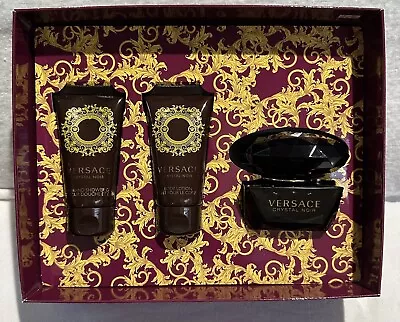 Versace Crystal Noir • 3pc Perfume Gift Set  • 1.7 Oz Spray/Lotion/Shower Gel • $49.99