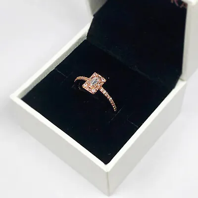 PANDORA Luminous Ice Sparkle Rose Gold Ring - 187541CZ • £23.90