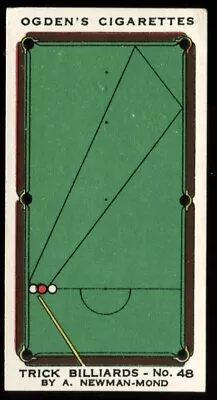 £2 • Buy Tobacco Card, Ogdens, TRICK BILLIARDS, 1934, An Ingenoius Cannon, #48