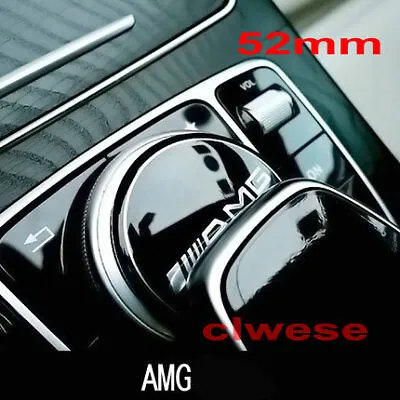 $18.99 • Buy Black AMG Multimedia Control Badge Decal Emblems Sticker 52mm For Mercedes Benz