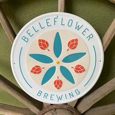 Belleflower Brewing Co Tin Tacker Metal Beer Sign • $12