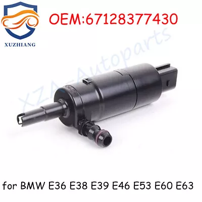 Headlight Washer Pump For BMW E36 E38 E39 E46 E53 E60 E63 E65 67128377430 • $14.99