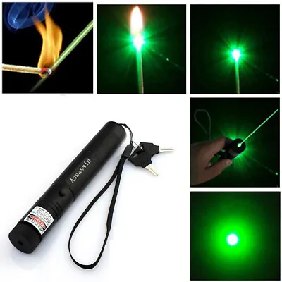 9900 Miles 532nm Assassin Green Laser Pointer Pen Visible Beam Lazer No Battery • $7.48