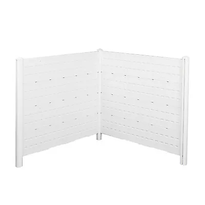 47.2 W X 45.6 H Vinyl Privacy Screen (2-Pcs) Weather Resistant Fence Panel Set • $77.98