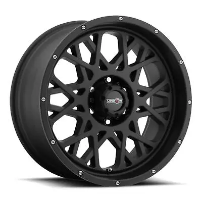 Vision Wheel 412-8983SB12 Single Satin Black W/ Bolts 412 Rocker 18X9 Rim • $228.58