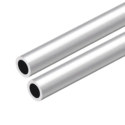 6063 Aluminum Round Tube 300mm Length Seamless Aluminum Straight Tubing 2 Pcs • $12.31