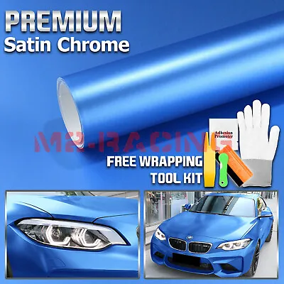 Premium Satin Chrome Matte Metallic Vinyl Wrap Sticker Sheet Film Bubble Free • $8.88