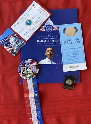 Lot Obama Biden Inauguration Program Pin Ribbon Parade Ticket '09 44th President • $29.99