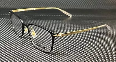 MONT BLANC MB0196OK 002 Black Gold Men's 53 Mm Eyeglasses • $157.95