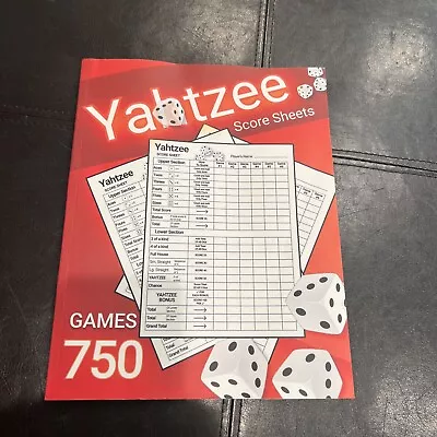 Yahtzee Score Pads-750 Large Print Sheets For Scorekeeping New • $11.99