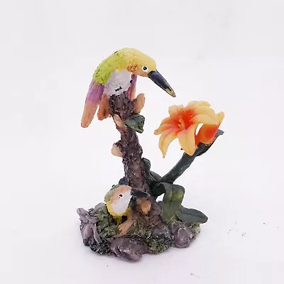 K's Collection Resin Tropical 2 Birds Figurine Decoration Yellow Flower  • $19.99