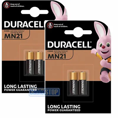 £5.49 • Buy 4 X Duracell MN21 Batteries * EXPIRY DATE: 2026 * LR23, 23A, 23AE, L1028, LRV08