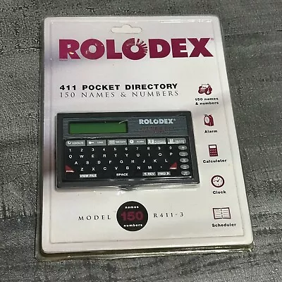 Vintage Rolodex 411 Pocket Directory Organizer R411-3 Planner NEW • $19.95