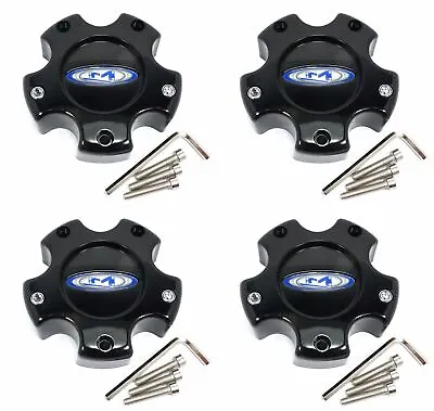 4 Moto Metal Gloss Black Wheel Center Hub Caps For 5x5 5x127 MO951 MO955 MO956 • $80