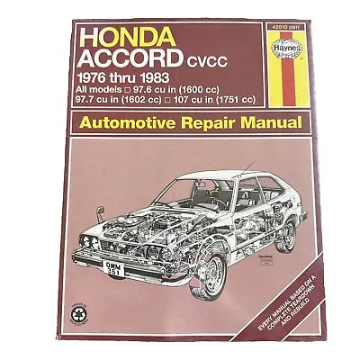 Haynes Auto Repair Manual 1976-1983 Honda Accord CVCC All Models • $7