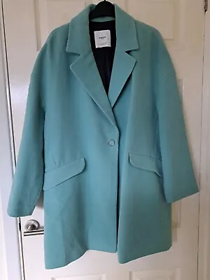 Women's Mango Oversized Light Blue Turquoise Mid-Length Coat Medium - New! • £15.99