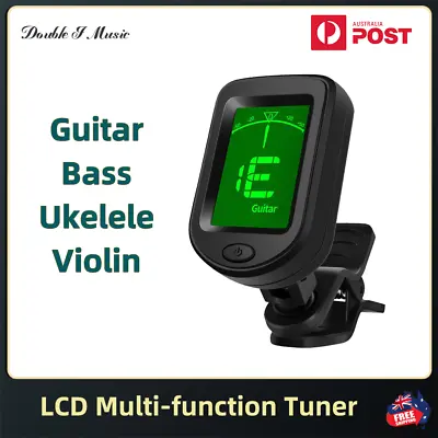 Tuner Guitar Violin Ukelele Bass Tuner Multifunction LCD Electronic Clip Digital • $9.98