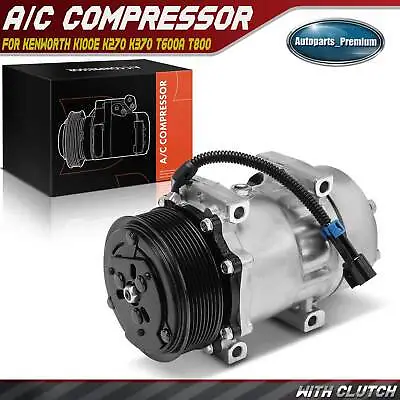 New A/C Compressor W/ Clutch For Kenworth C500 K100E K270 K370 T600A T800 W900 • $100.99