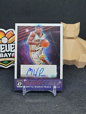 Metta World Peace 2021-22 Panini Donruss Optic Retro Series Auto /99 (CBMH) • $13.99