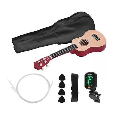 21 Inch Colored Acoustic Soprano Ukulele Ukelele Uke Kit Basswood With D7N3 • $94.63