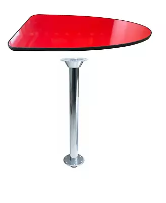 £59.99 • Buy Floor Mount Island Free Stand Leg + EGG TABLE Caravan Campervan Blk/Red Glitter