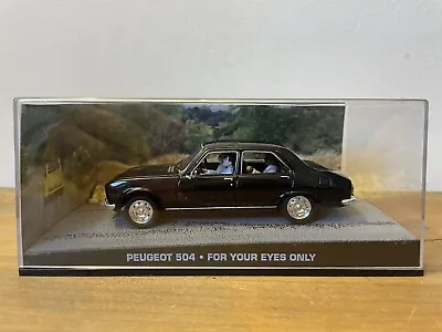 PEUGEOT 504 #83 007 James Bond Car Collection For Your Eyes Only DieCast Model • £8.50