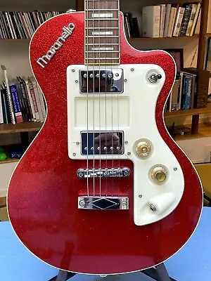 Rubylicious 2010s Italia Maranello Classic HH Electric Guitar: Red Flake Sparkle • $740