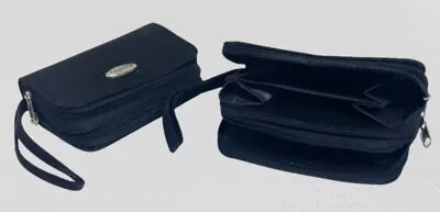 Zippered Coin Pouch/Purse Change Holder For Men/Woman  4” X 2.5” Black 2 Pack • $11.78