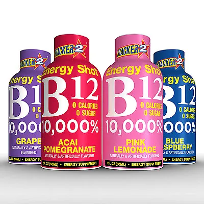 B12 10000% Energy Shots Case Of 48 Shots • $49.68