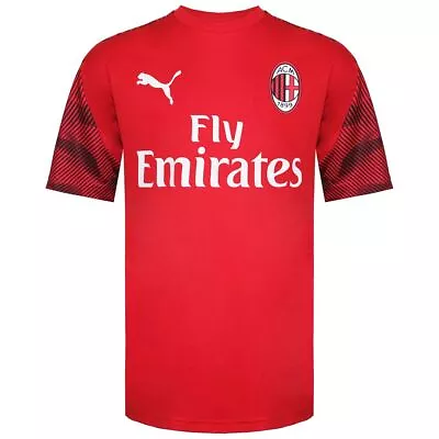 Puma A.C. Milan 1899 Team DryCell Short Sleeve  Neck Red Kids T-Shirt 756144 01 • £18.99
