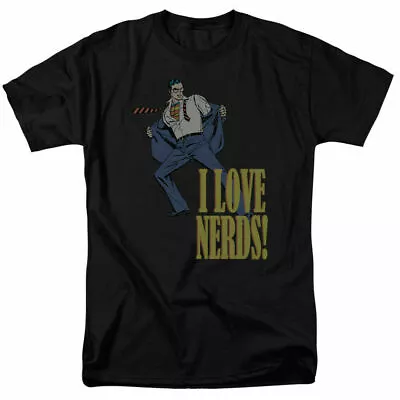 Superman I Love Nerds T Shirt Licensed Comic Book Movie Tee Black • $17.49