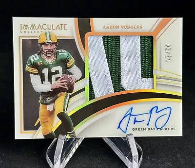 2022 Panini Immaculate Aaron Rodgers Premium Patch Auto Gold /10 Player Worn 🔥 • $849.99