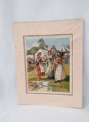 Vintage Rare Country Fair 11 X 14 Double Matted Signed Margaret W. Tarrant Print • $39.98