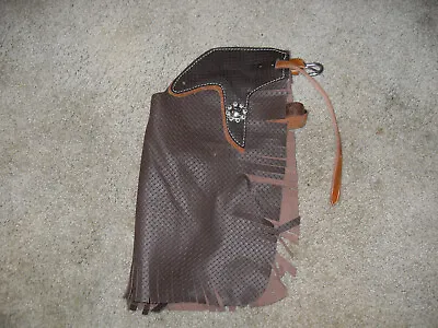 New  Rodeo Kids Chinks/ Chaps  Leather W/  Basket Weave Yoke Silver Conchos • $25