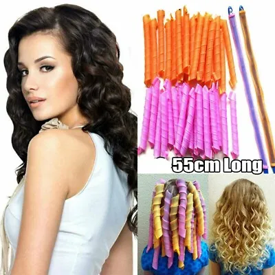 20Pcs Magic Hair Curlers Heatless No Heat Wave Spiral Curls Household DIY Set • £8.99