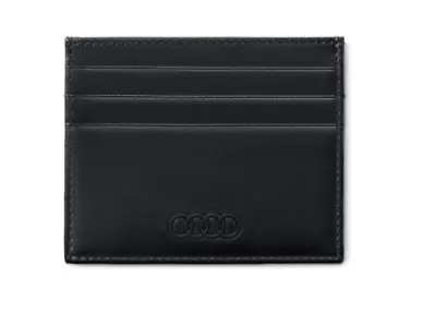 $99 • Buy Audi Leather Card Case 3151900500 Black RFID Cowhide